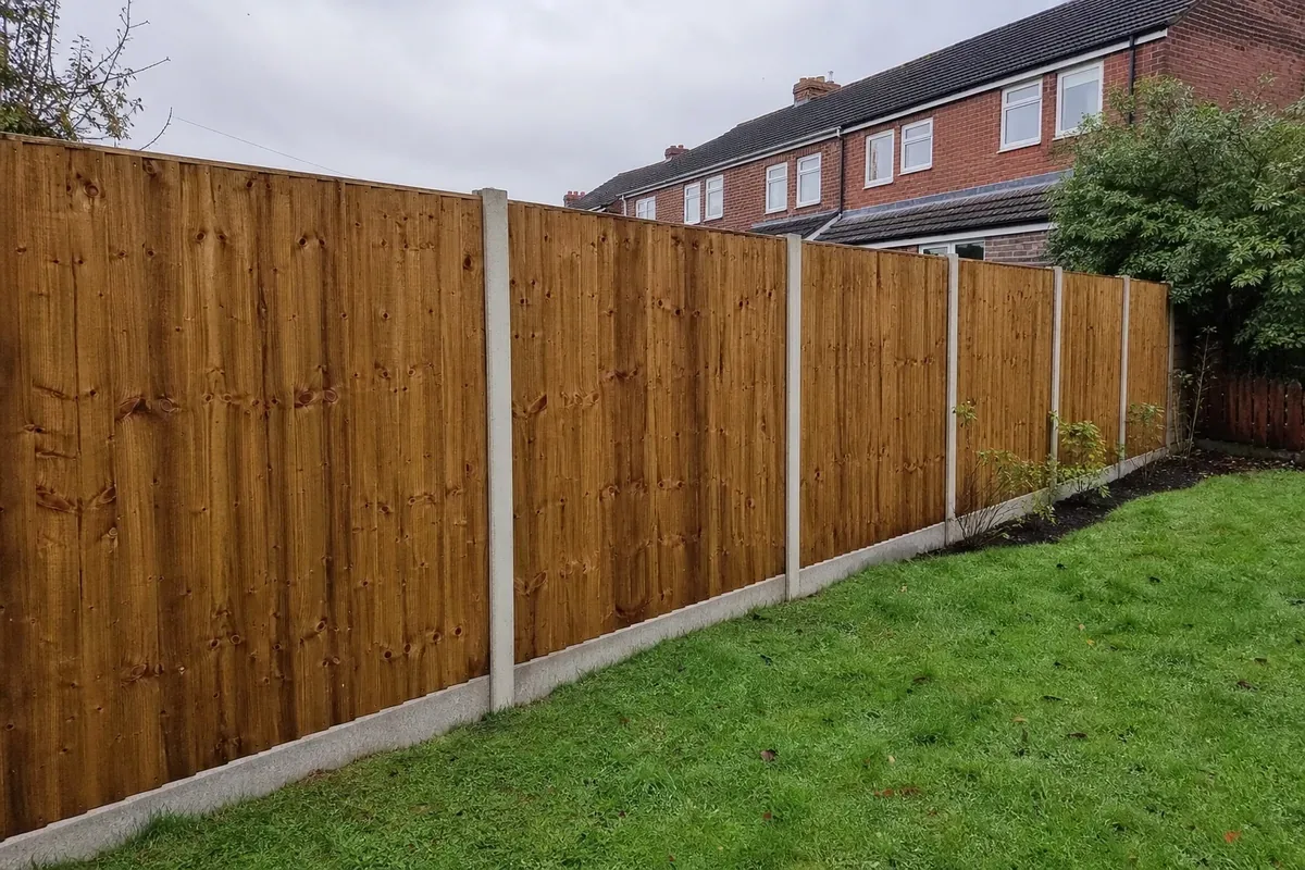 Closeboard wooden fencing installed in Stockport